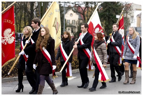 Święto Niepodległości w Lęborku z udziałem Dyrektora szkoły oraz uczniów ZSMI