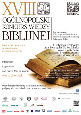 XVIII Ogólnopolski Konkurs Wiedzy Biblijnej