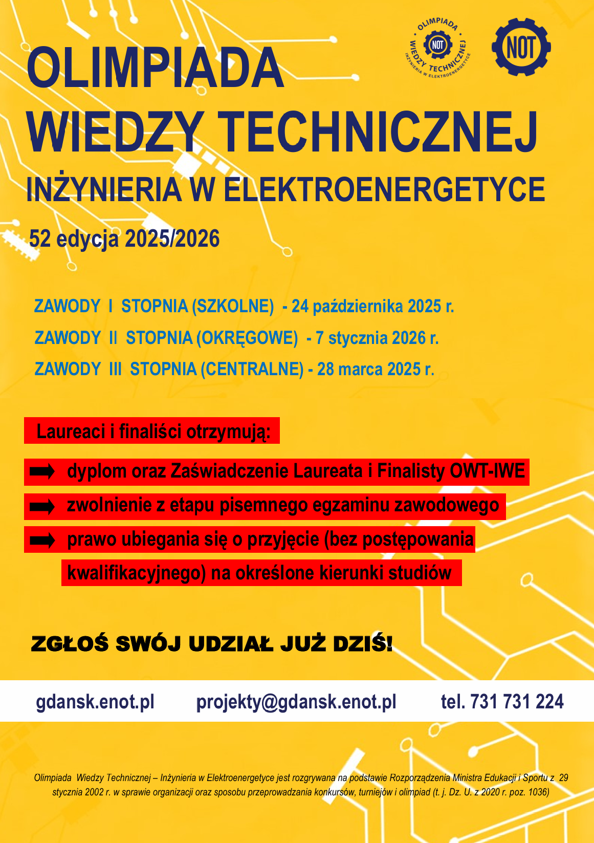 OLIMPIADACH WIEDZY TECHNICZNE